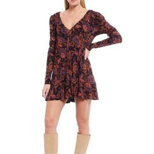 Free People Hello Lover Tunic top floral Sz S